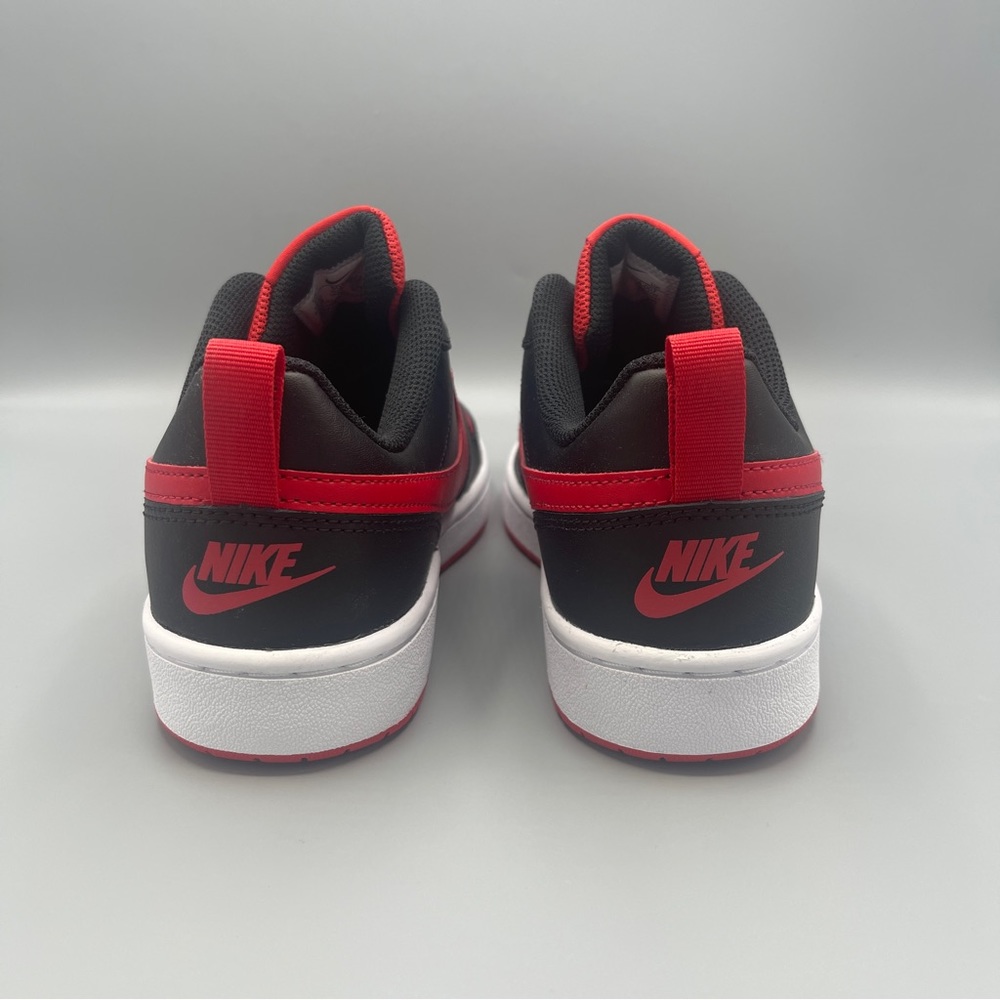 Nike Court Borough Low 2 Big Girl' Shoes/color Black/White/University Red - Picture 9 of 17